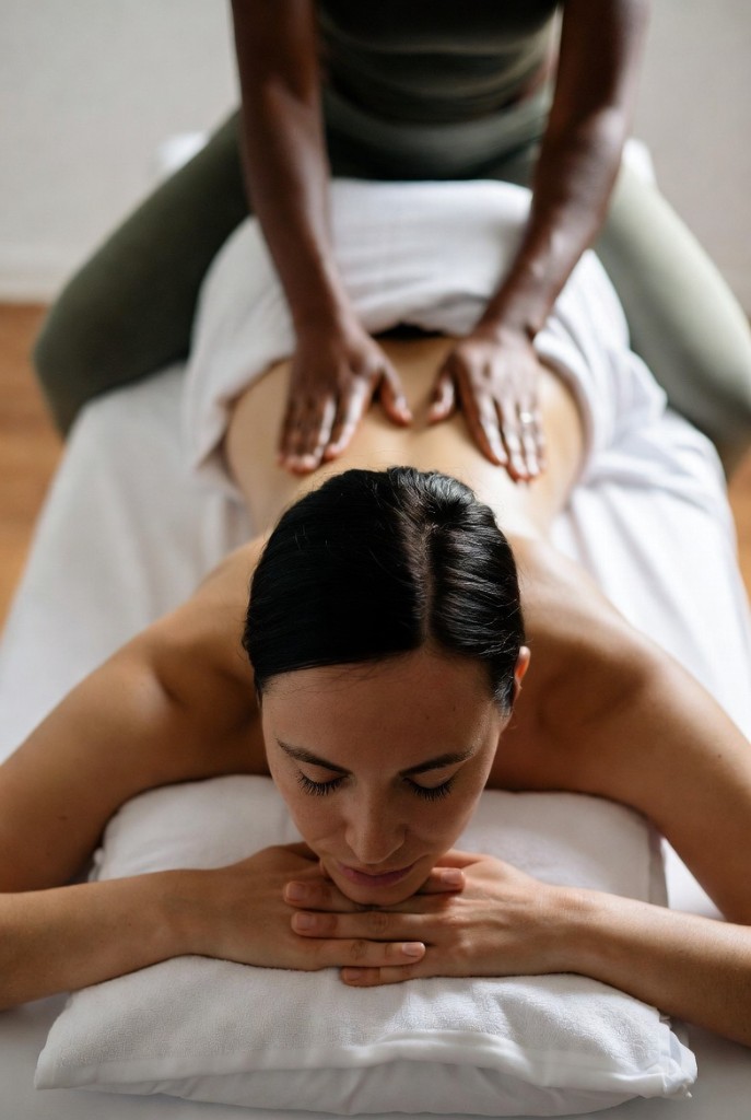 Professional Thai massage therapy session at Frammie's Thai Touch